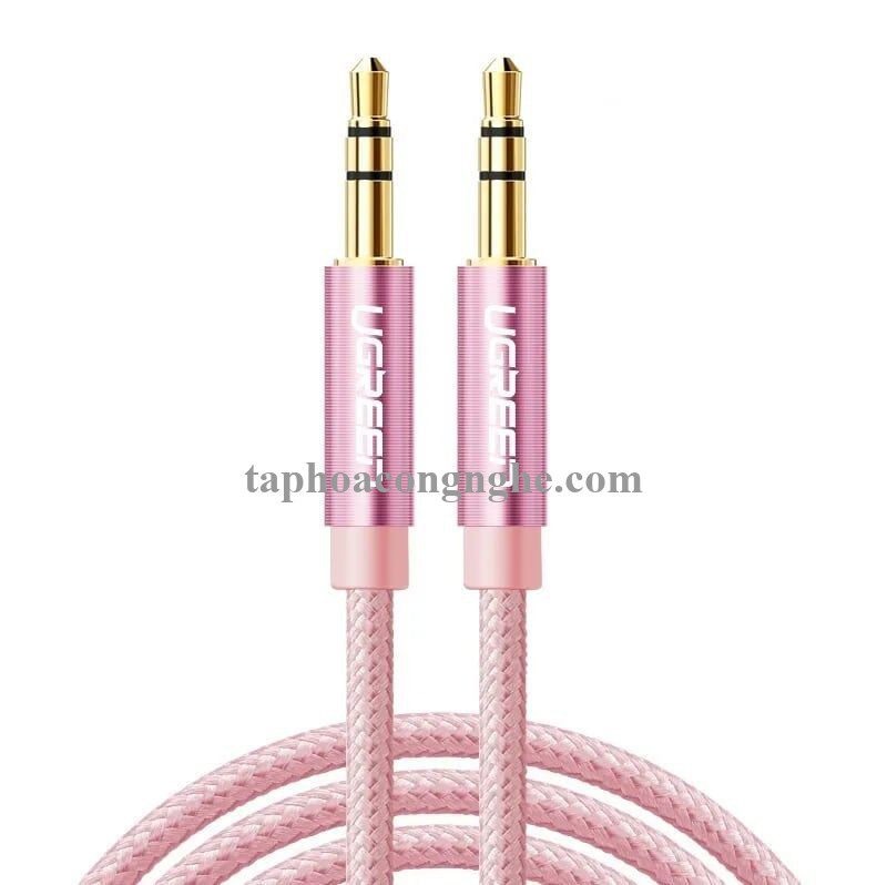 Ugreen 30813 0.5M màu Hồng Cáp âm thanh 2 đầu 3.5mm dương AV112 30030813